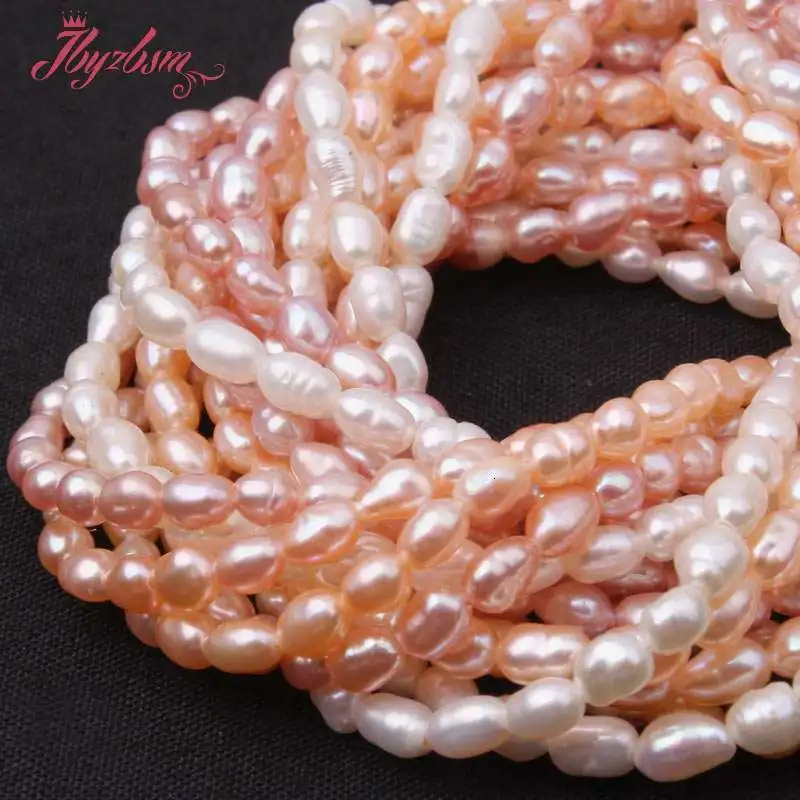 3 4 мм пресноводного жемчуга природной произвольной формы драгоценный камень