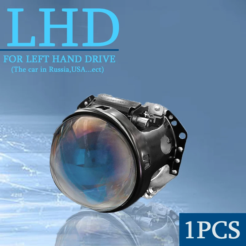 1X LHD hand drive DERI 3,0 дюймов для Hella 5 Биксеноновые линзы проектора фары синяя пленка авто Стайлинг объектив Hi/lo луч модифицированный D1S D2 D3 D4 - Цвет: 1X LHD hand drive