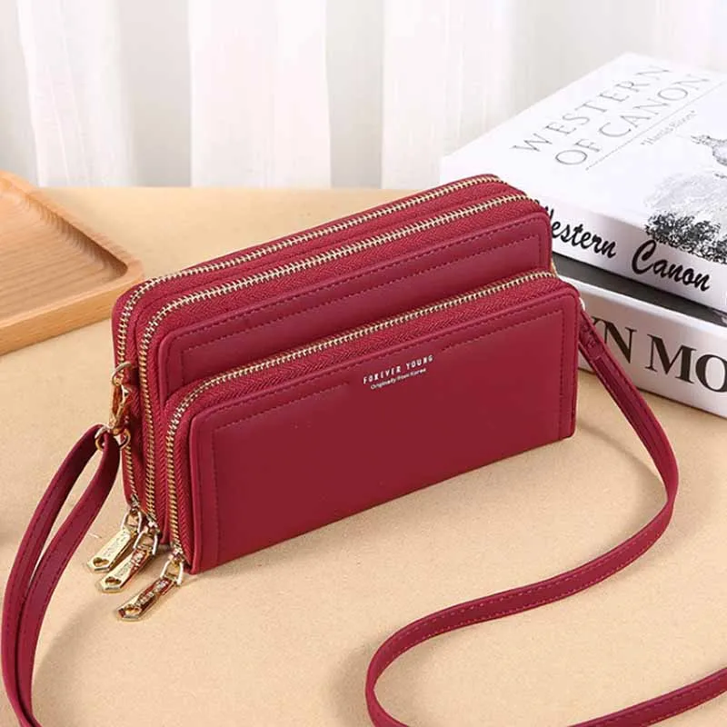 

New Wallet High Quality Zipper Clutch Large Capacity Multifunctional Fashion Messenger Bag Mobile Phone Bag