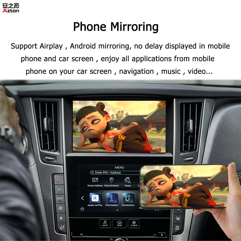 Автомобильный Android AirPlay Apple CarPlay для Infiniti Q50 Q60 Q70 QX50 Q50L 2015 2016 2017 2018 2019 WIFI беспроводной