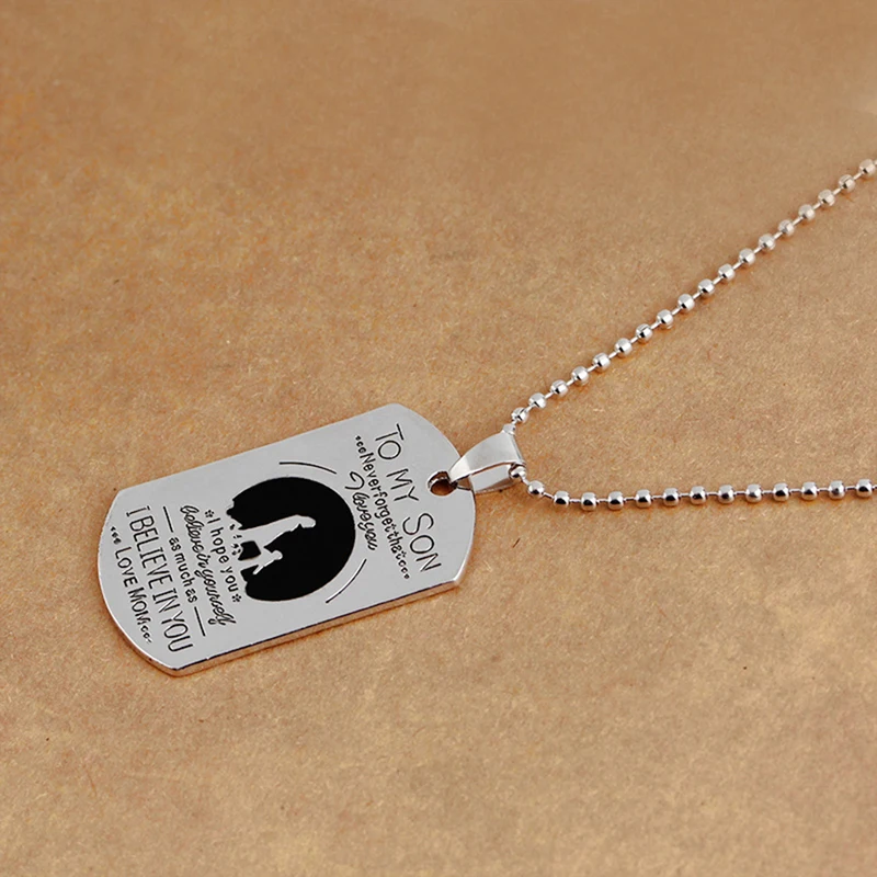 Ожерелье с подвеской 1 шт. колье надписью из сплава для моего сына влюбленного