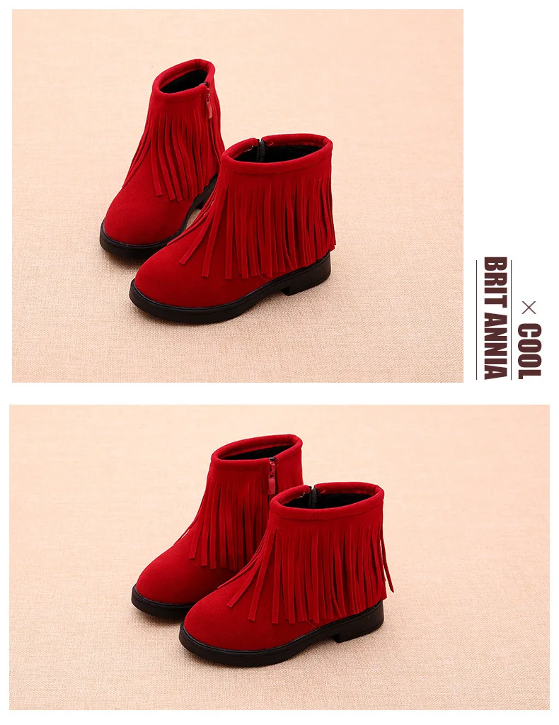 New Kids Winter Fringe Tassel Boots casual shoes kids boys winter Boot for girls shoes for boys girl children casual sneakers