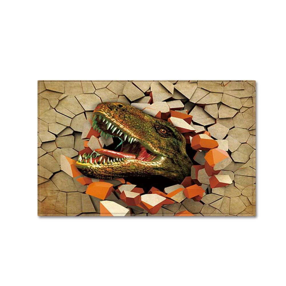 3D динозавр коврик набивным рисунком ковер мягкий Фланнер Гостиная Спальня