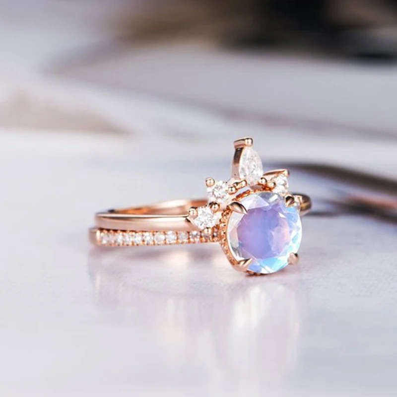 Ювелирные золотистые кольца в виде розы для женщин роскошный элегантный набор