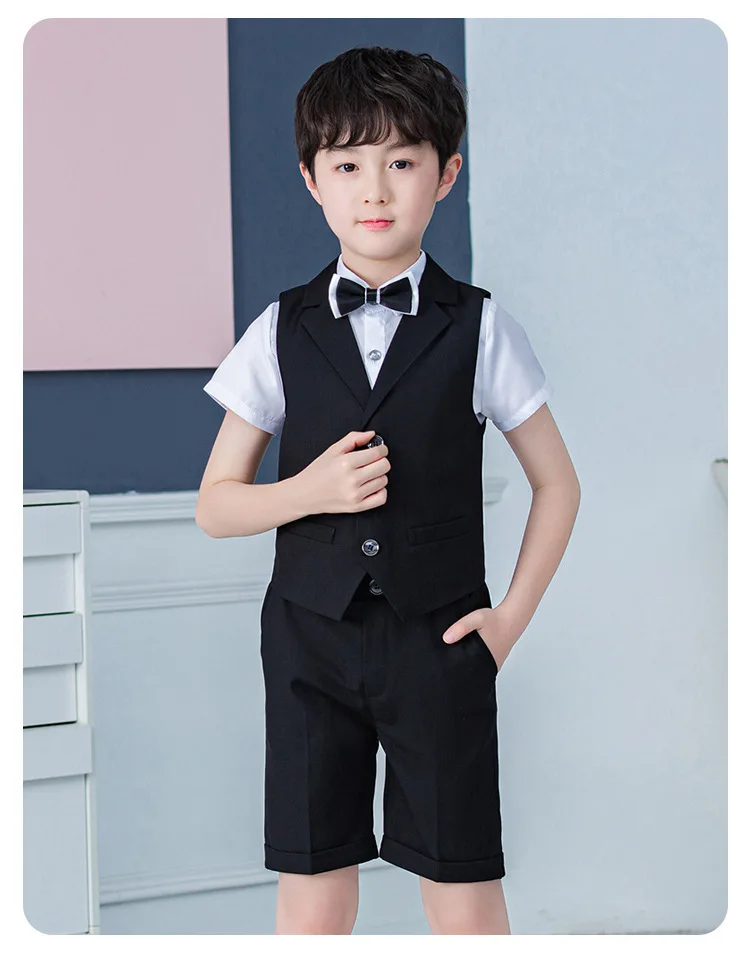 Комплект из 3 предметов 4 предмета на лето для мальчика жилет костюм рубашки и
