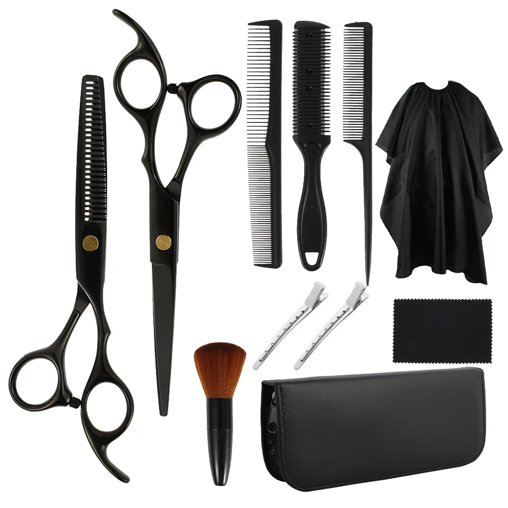 

11Pcs Hairdressing Scissors Kit Hair Cutting Set Professional Shears Barber Scissors Tool Salon Accessories tijeras peluqueria
