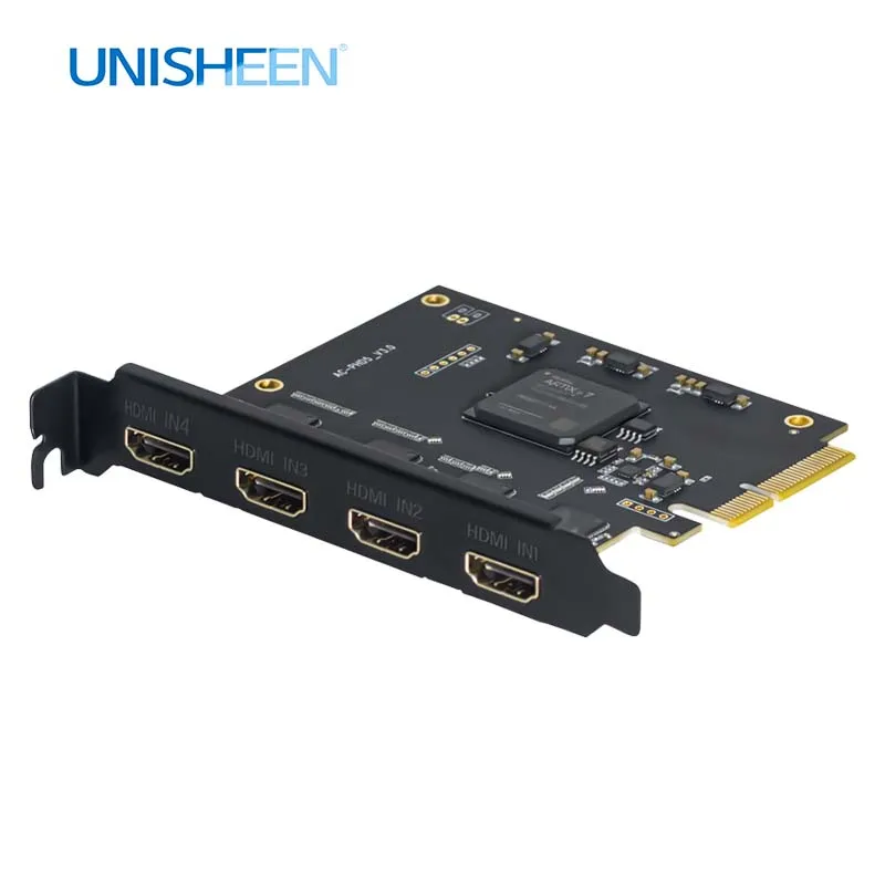 1080p Obs Vmix Wirecast Streaming 4 Channel 60fps Quad Hdmi Sdi Broadcast Pci Express Hd Video Capture Card Box