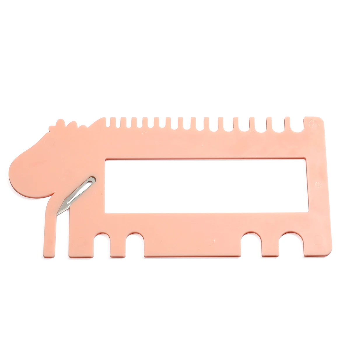 

2021 Sheep Head Gauge With Scissors Pink Color Gauge For Knitting Needles and Crochet Hooks MM Ruler Tool (US UK Canada Sizes)