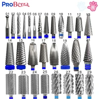 proberra right hand promotion type carbide tungsten barrel stable shank accessories cutter pedicure nail milling drill bits