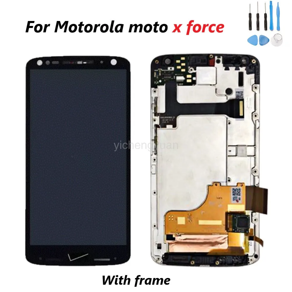 ЖК дисплей для Motorola Moto X Force XT1580 сенсорный экран с дигитайзером в сборе рамкой AMOLED