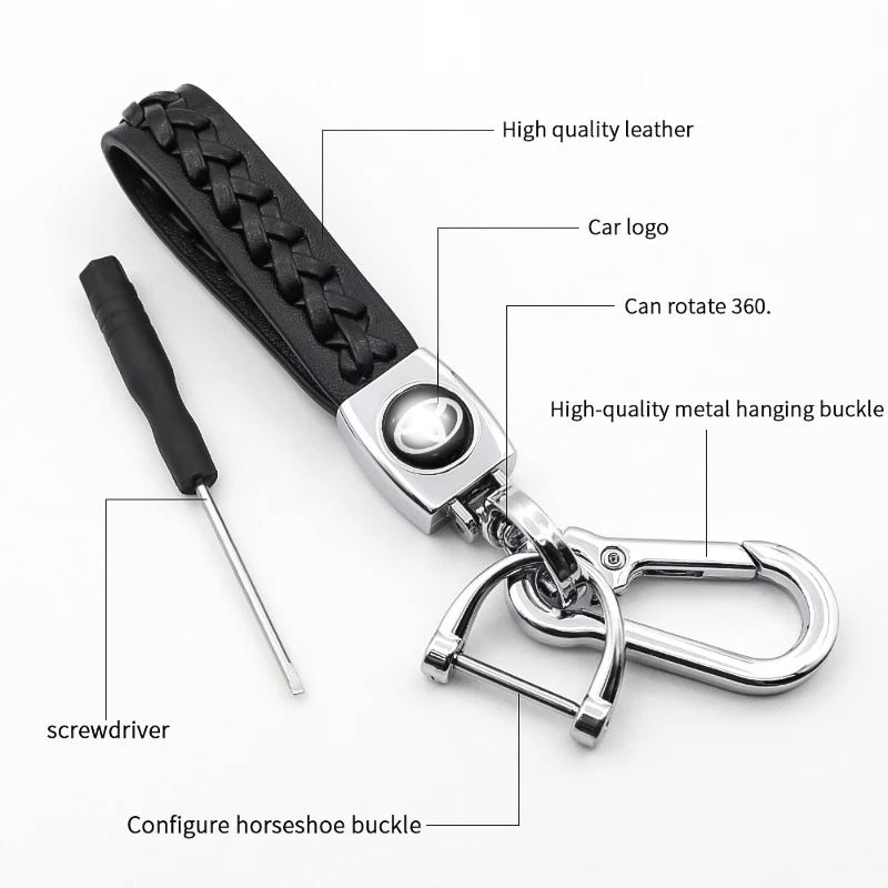 

Auto parts high quality fashion business leather braided rope keychain for Toyota- Highlander Alphard Vellfire 86 YARiS COROLLA