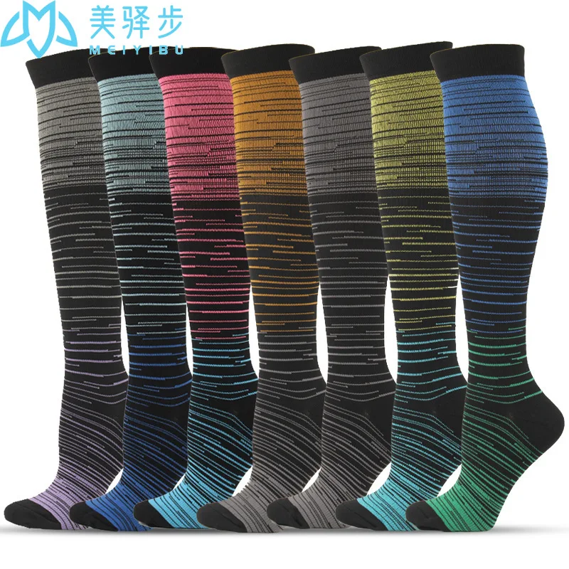 Compression Socks Men Women Unisex 7 PAIRS Veins Nurse Sport Socks Cycling Running Thigh High Sport Sock Compression