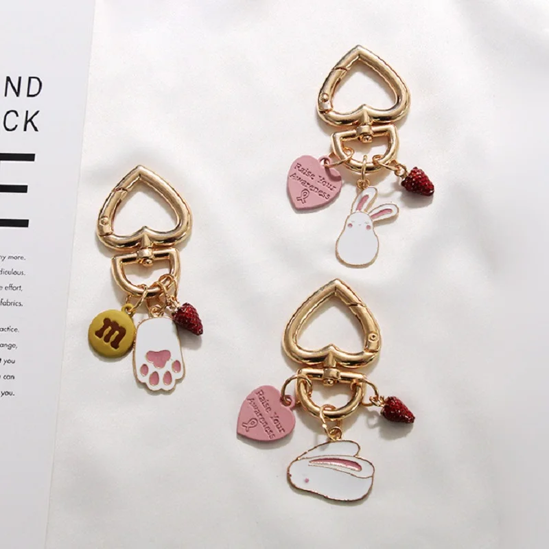 Милый маленький белый брелок с кроликом милые брелки подкладом для девочек