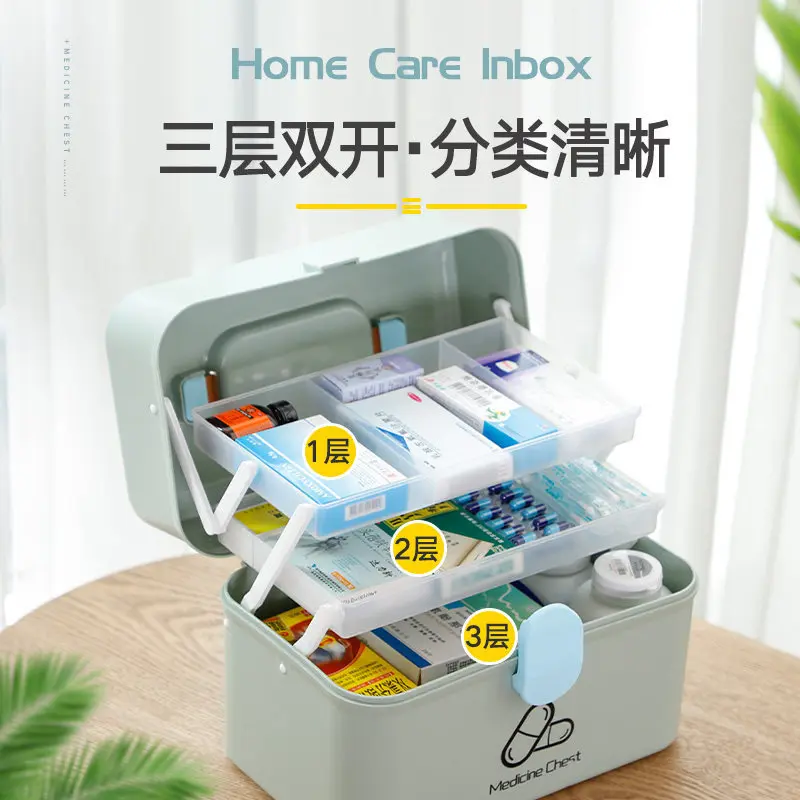 Multifunctonal Storage Box First Aid Kit Organizer With Handle Portable Kits PP Plastic Drug For Household Emergency | Спорт и