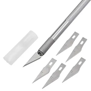 carving metal scalpel knife tools kit non slip blades mobile phone pcb diy repair hand tools free global shipping