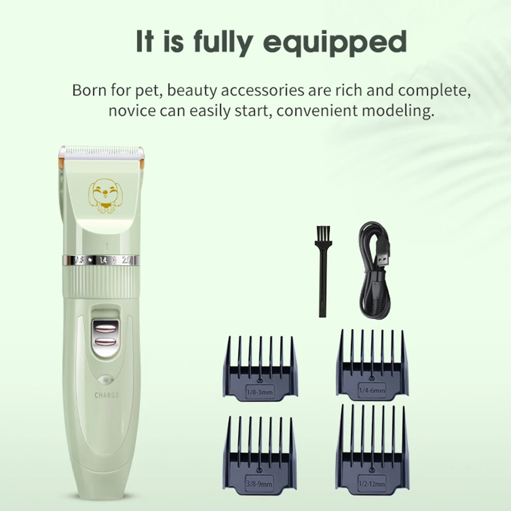 

Dog Clipper Low Vibration Pet Shaver Trimmer Rechargeable Electric Hair Clipper for Dogs Cats