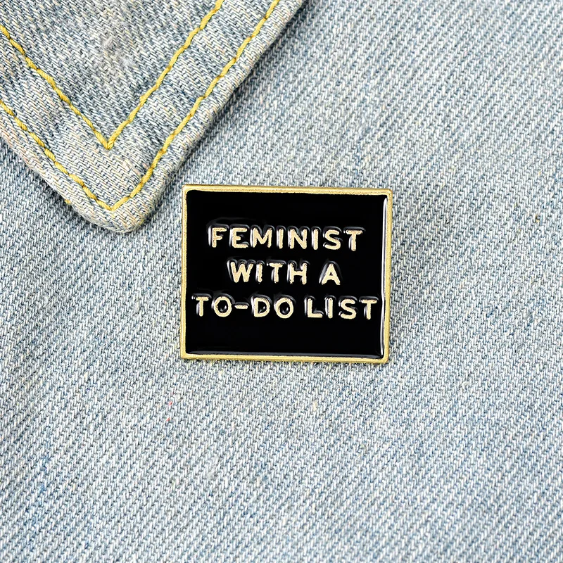 

Meaning feminism collar enamel pin DIY jewelry accessories collection badge
