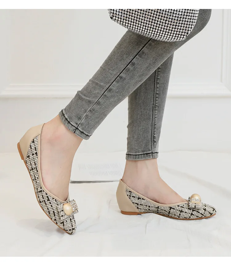 

Wedge heel single shoes women shallow mouth 2021 round toe casual inner increase women's shoes peas shoes shoe for women shoses