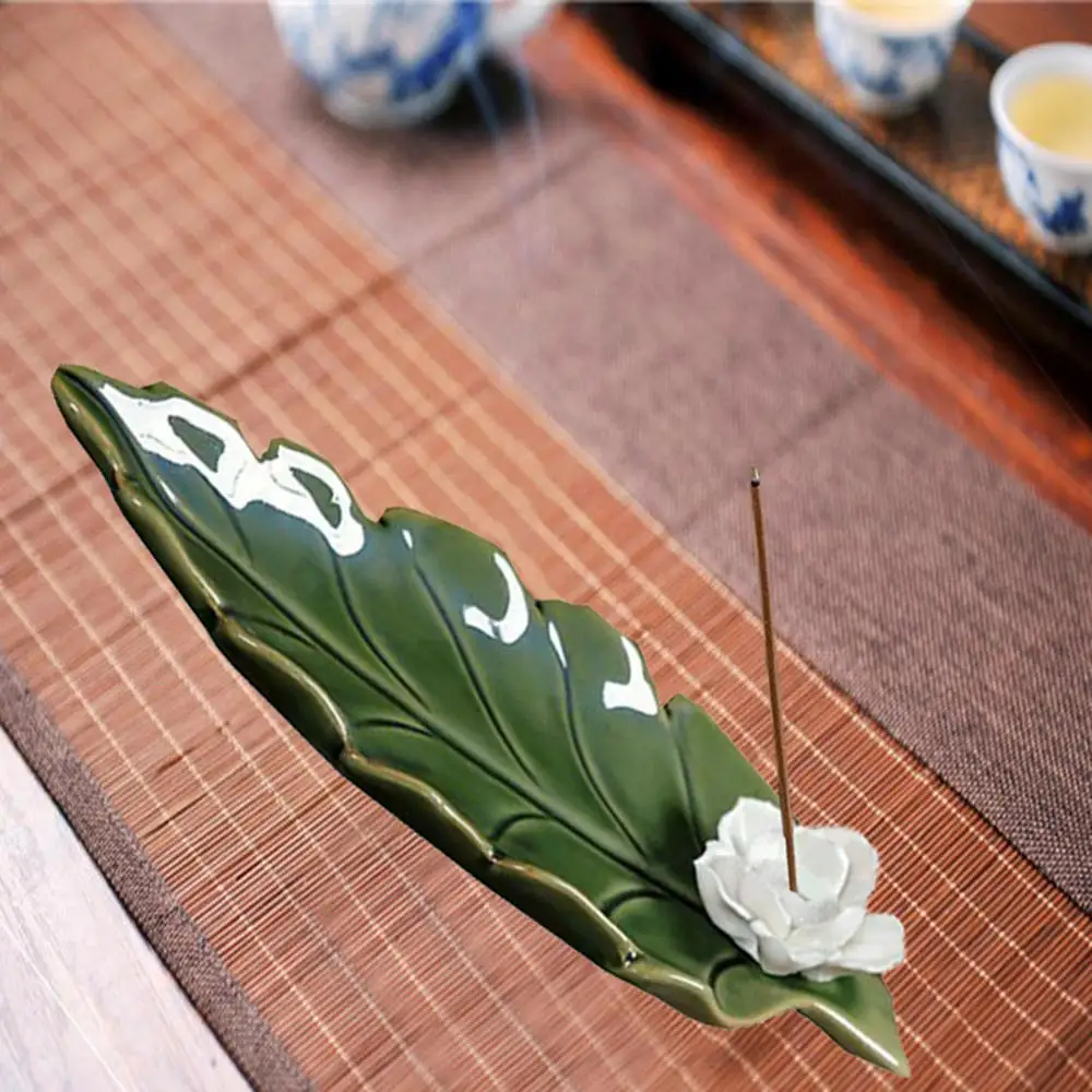 Керамическая белая горелка для благовоний в виде лотоса подставка ароматических