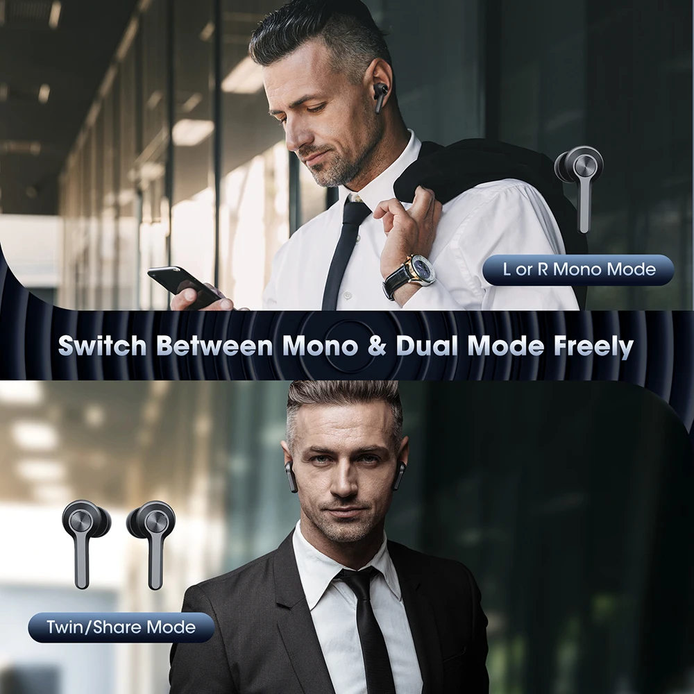 Mpow [XMpow Series] MFly Bluteooth Earphones In-Ear Wireless Earbuds with Mic Punchy Bass Sound 30Hrs Playtime IPX7 Waterproof |