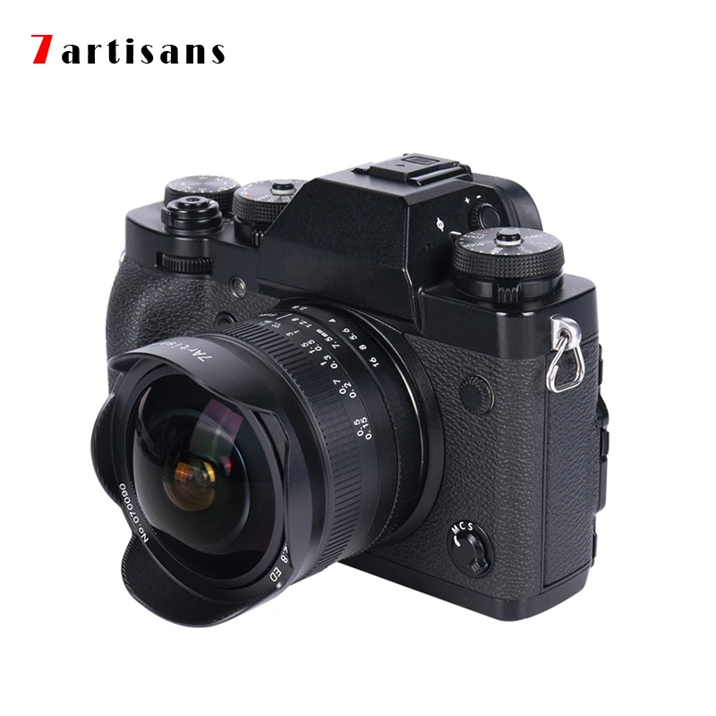 Ультраширокоугольный объектив 7 Artisans 5 мм F2.8 II рыбий глаз для камер Sony E mount A7 A7II fuji