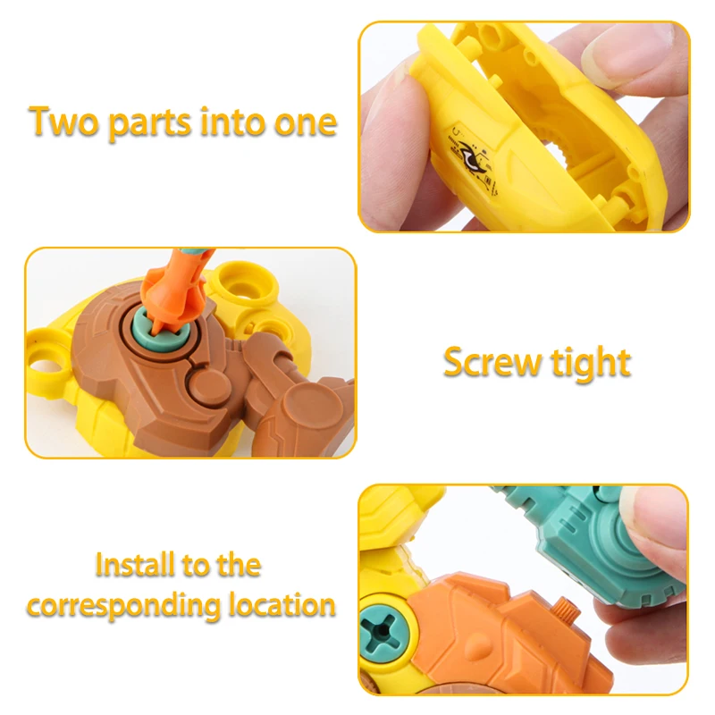3D Nut DIY Disassembly Combination Assembly Dinosaur Construction Set Toys For Children Screw Model Kits Educational | Игрушки и хобби