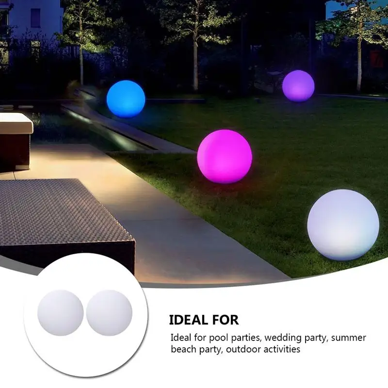 

2PCS Durable Practical Creative Floating Ball Floating Light For Home Pool Decor Solar Led Light Outdoor Luces Led