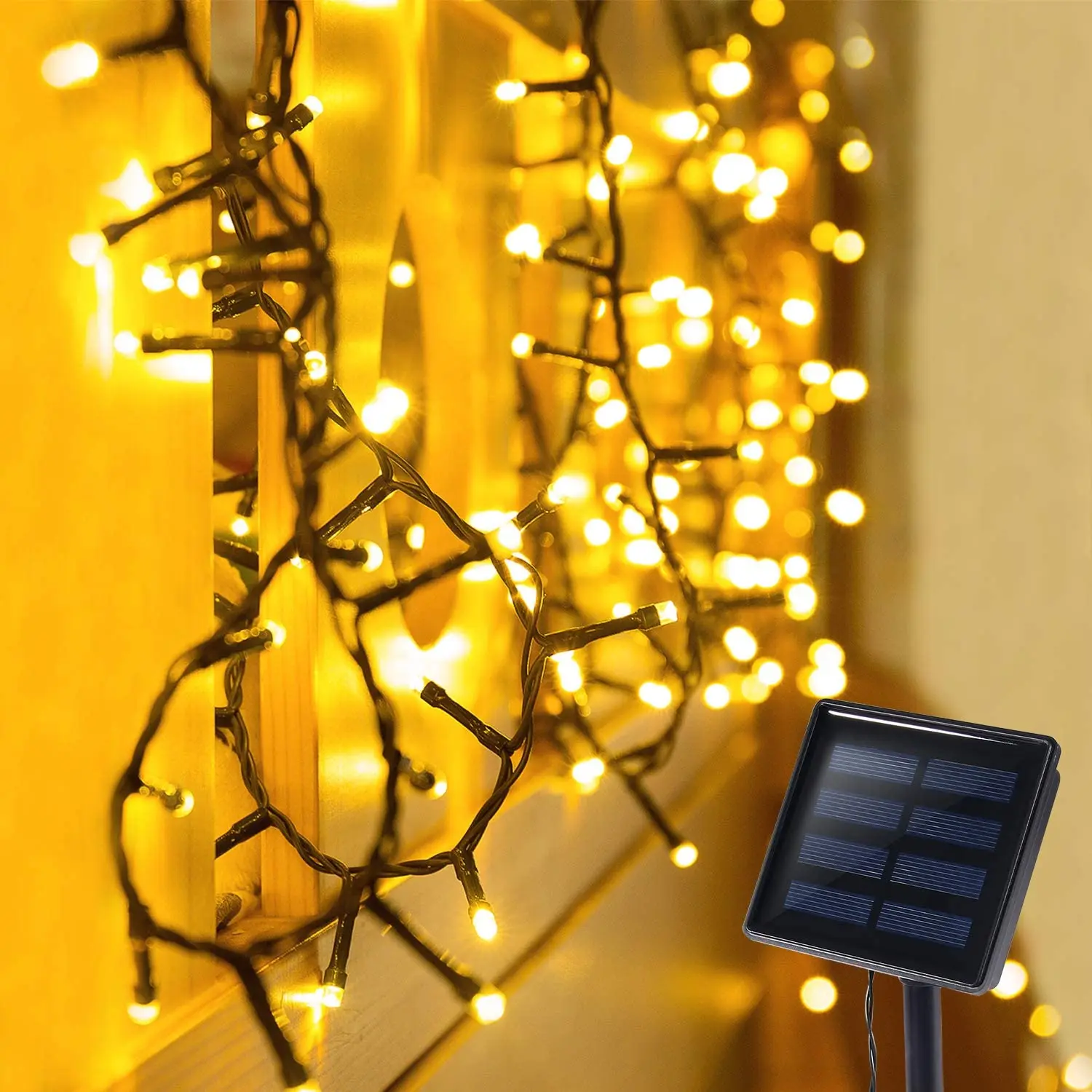 Светодиодная уличная гирлянда на солнечной энергии декоративное уличное