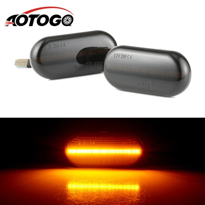 Светодиодные динамические боковые габаритные огни Aotogo указатели поворота для
