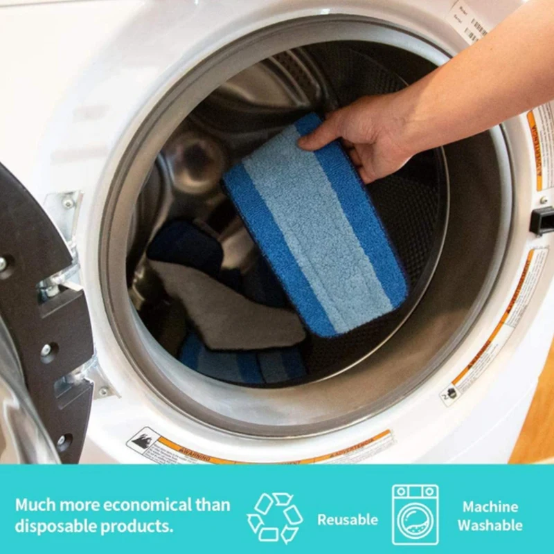Washable Microfiber Replaceable Cleaning Pad Dust Removal Wet and Dry Flat Mop Cloth for Bona 8PCS | Дом и сад