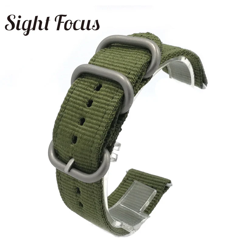 green silver buckle Нейлоновый ремешок для часов Suunto Traverse Alpha, ремешок для часов, Черный Армейский зеленый, 18 мм, 20 мм, 22 мм, 24 мм, ремень в полоску Zulu Nato - Цвет ремешка: green silver buckle