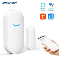 awapow tuya smart wifi sensor door and window openclosed alarm home wireless security alarm system working with alexa google
