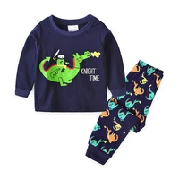 kids boys girls autumn pajamas set children sleepwear homewear cartoon dinosaur pajamas for toddler boy fall clothes