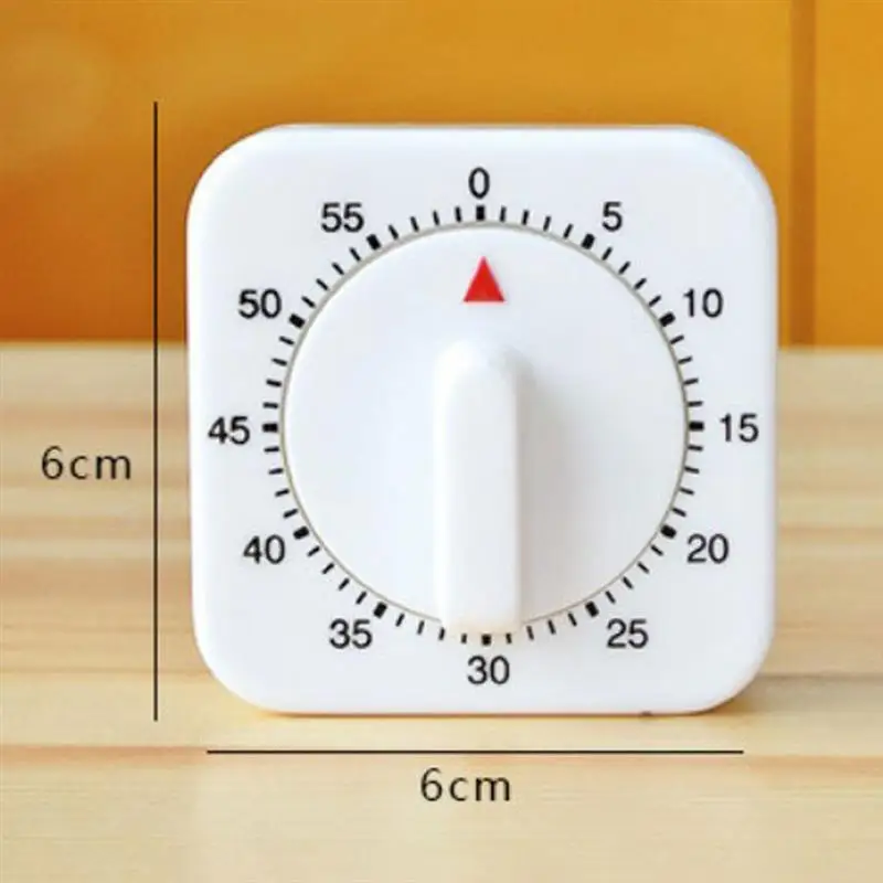 Kitchen Timer Novelty Square Shape 60 Minute Mechanical Reminder Counting Count Down Alarm |