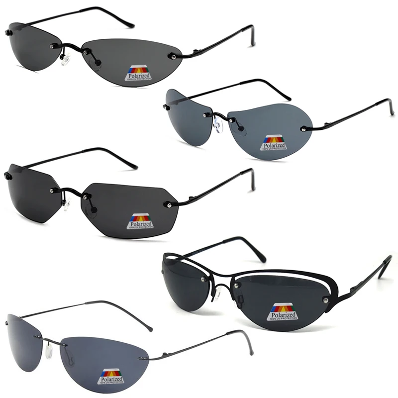 

Matrix Neo Style Polarized Sunglasses Ultralight Rimless Men Driving Brand Design Sun Glasses UV 400 Outdoor Sports Sun Eyewear
