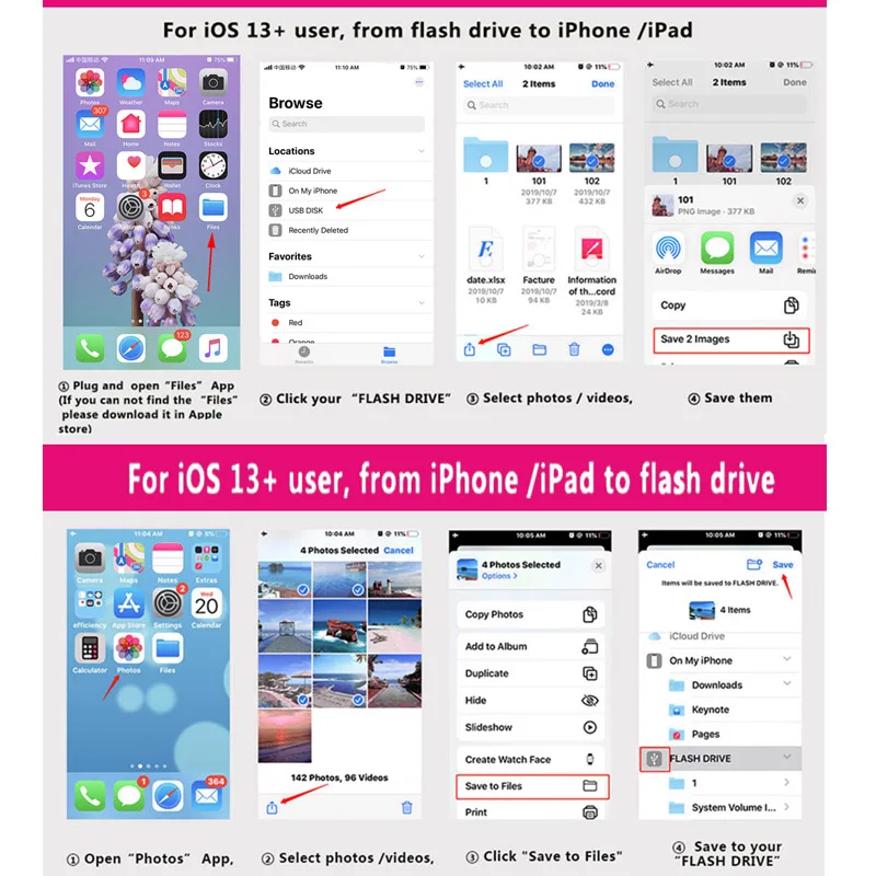 Устройство для чтения SD карт Micro OTG смарт адаптер iPhone iPod Apple карты памяти