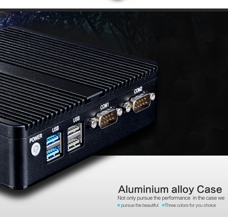 Безвентиляторный промышленный мини-ПК Celeron J4125 Windows 10 Pro HTPC двойная LAN гигабитная 2