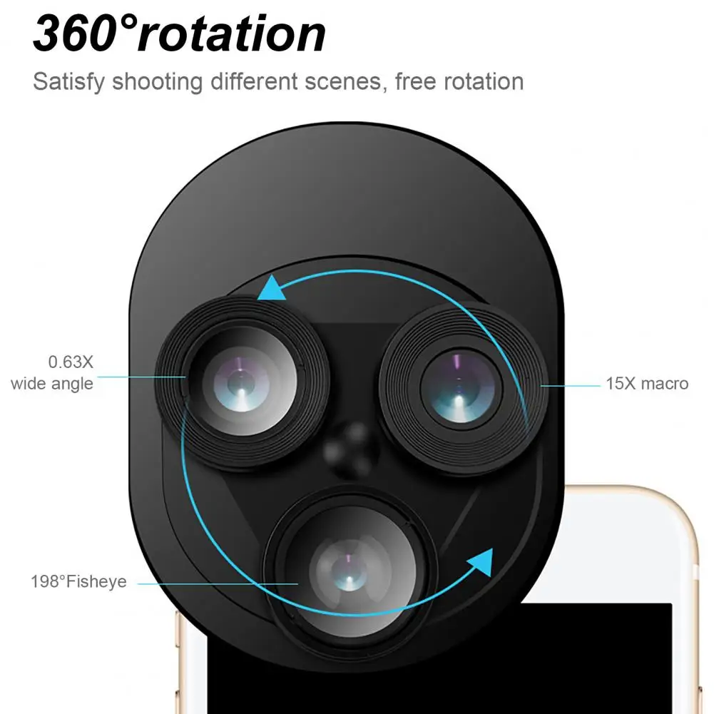 Объектив для телефона 4 в 1 универсальный внешний широкоугольный макрообъектив