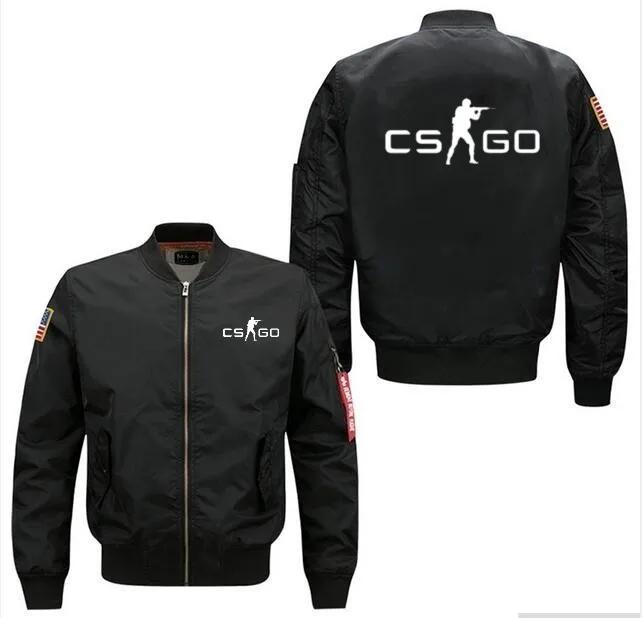 Мужская Летающая куртка Game CS GO зимняя теплая Приталенная толстовка в стиле