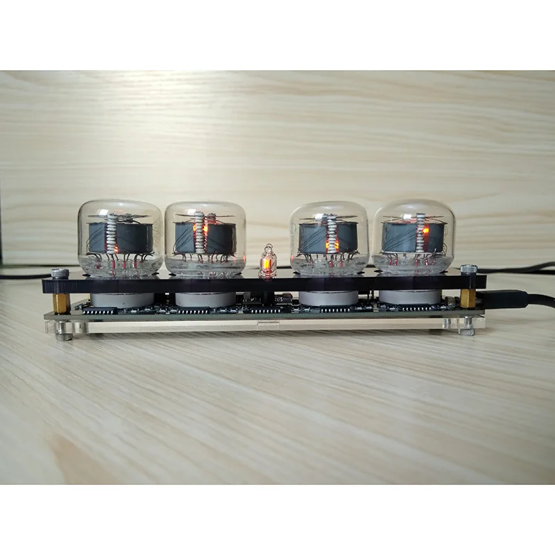 DIY 4 бит RGB светодиодный светящийся Цифровой Плата часов Nixie трубка часы Набор