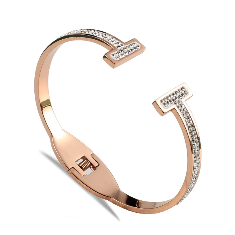 URSJEWELRY розовый золотой браслет на запястье браслеты для женщин сделаны из нержавеющей стали 316L гипоаллергенные римские ювелирные изделия с цифрами - Metal Color: rose gold 63