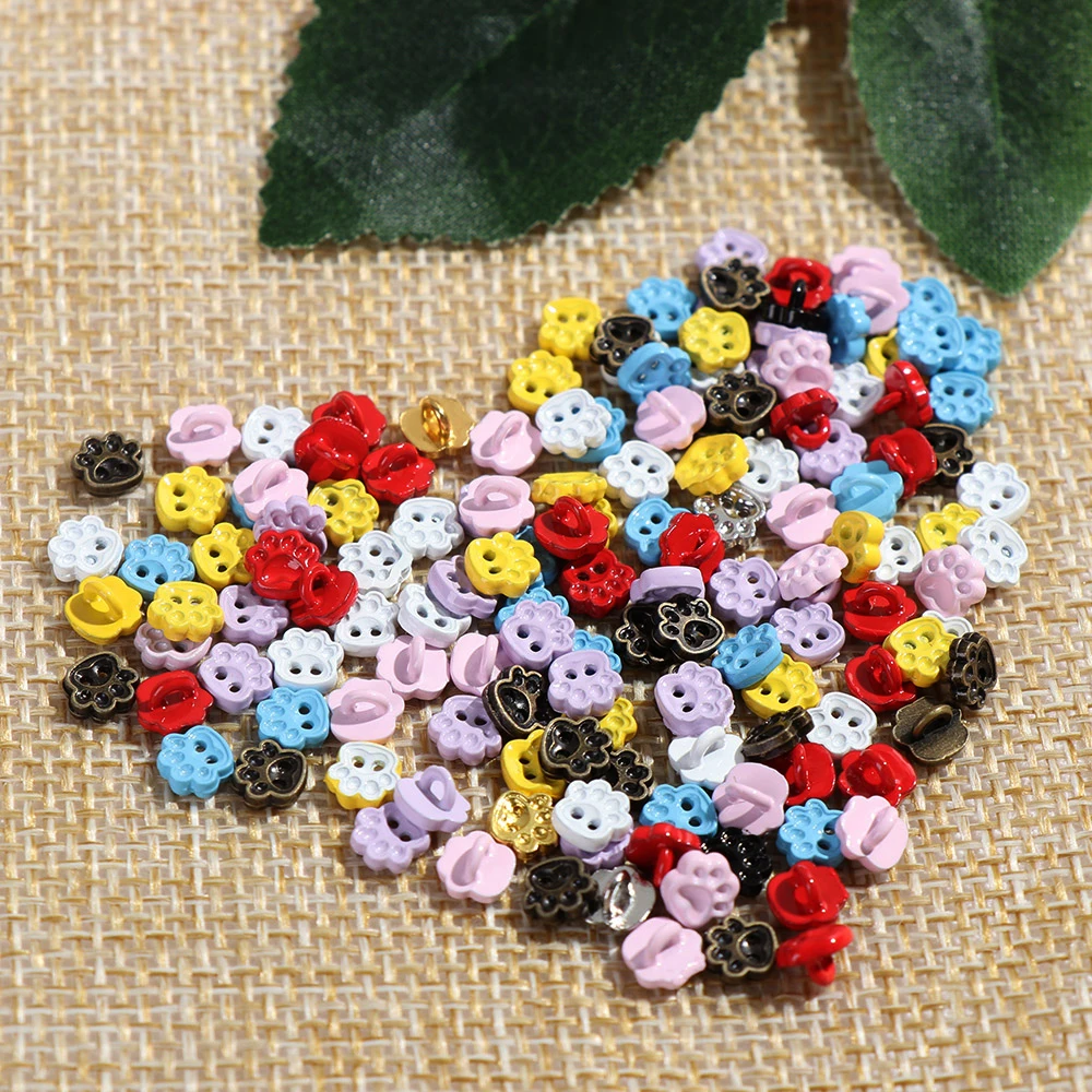 40 шт. 5 мм металлическая пряжка с двумя отверстиями мини Кнопки для швейных кукол
