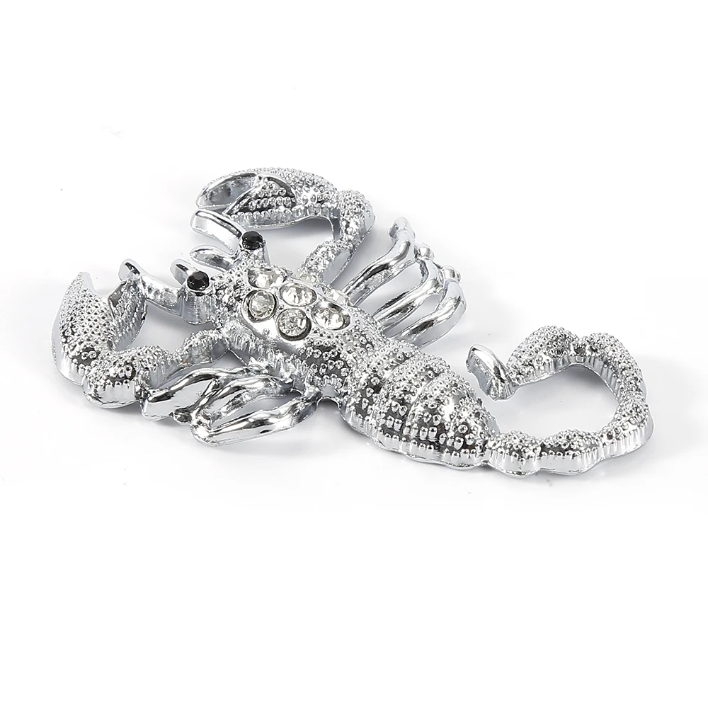 3D металлической вставкой в виде скорпиона автомобиля Стикеры с трехмерной