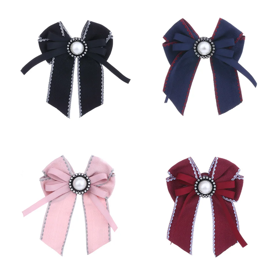 

Cravat Female White Shirt Ties Pin Brooch Dress Bow Tie Professional Wear Pins Necktie School Uniform Ribbon Bowtie Accessories