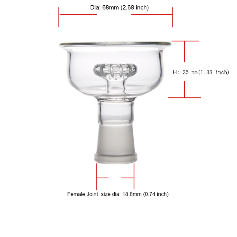 1pc High Temperature Glass Tobacco Bowl For Hookah Shisha Sheesha Chicha Narguile Accessories cachimbass pipa waterpijp |