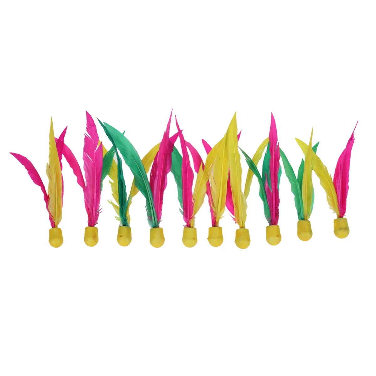 

10pcs High Elasticity Badminton Three-hair Colorful Cricket Balls Paddle Badminton Feather Balls Sports Accessories for Sports
