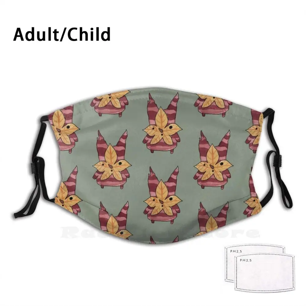 

Derpy Korok Adult Kids Anti Dust Filter Diy Mask Korok Cute Watercolor Forest Zelda Breath Of The Wild Original Oc Painted
