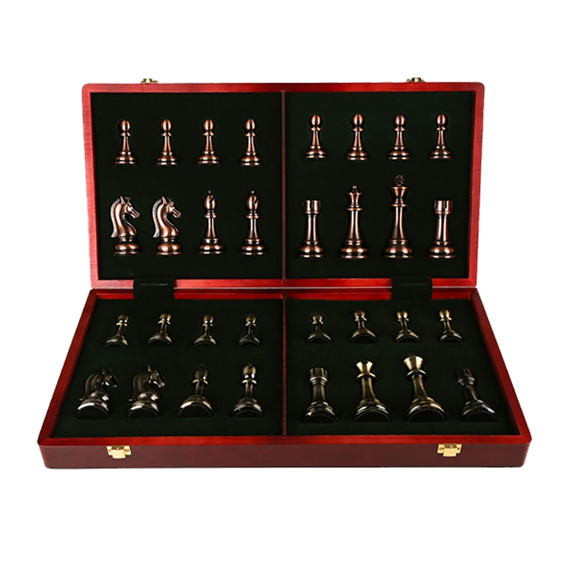 Набор высококачественных шахматных подарочных коробок из массива дерева