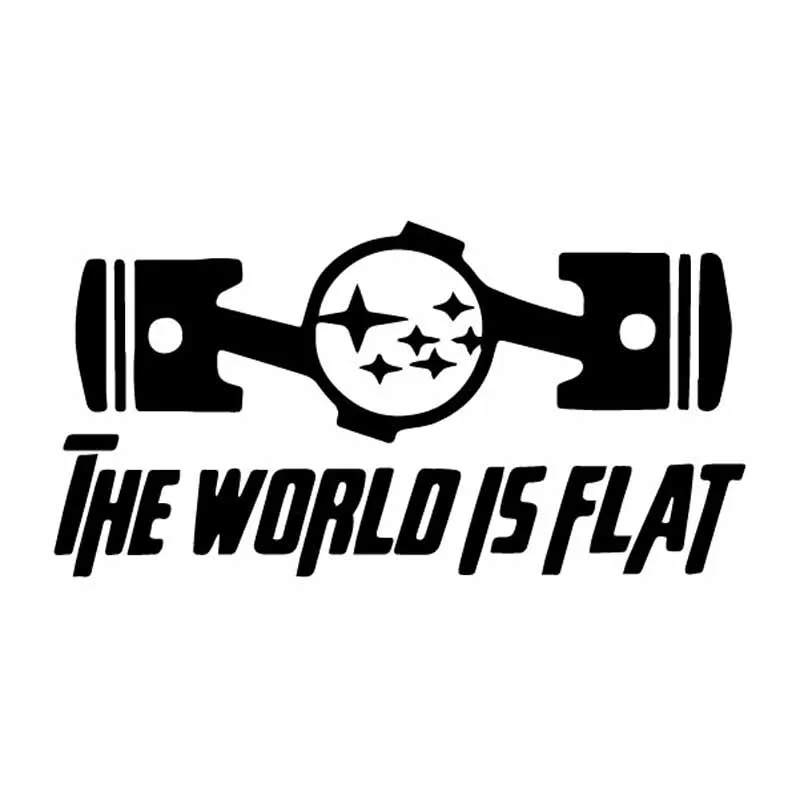 

Car Sticker Funny THE WORLD IS FLAT JDM Creative Cartoon Accessories for BMW VW Audi Octavia Gti Skoda Vinyl Decal