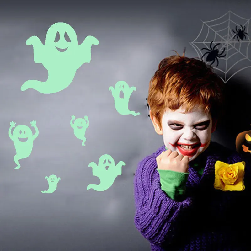 2020 горячая Распродажа набор Светящиеся в темноте глаза стены Стекло Стикеры